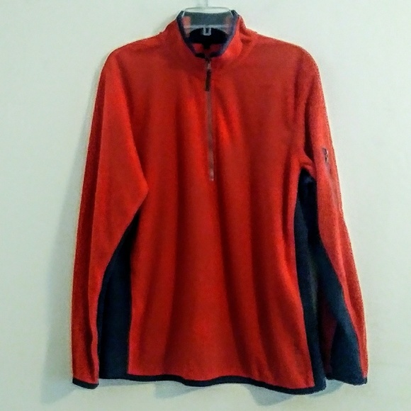 Banana Republic Other - Banana Republic Men's Orange Fleece Quarter Zip